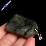 Labradorite Moonstone Quartz Pendant Necklace