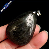 Labradorite Moonstone Quartz Pendant Necklace with Chain