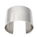 Silver Stainless Steel Open Bangle Bracelets - Many sizes/colors