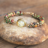 DIY Friendship Orgonite Braided Bracelet Boho Yoga Beaded