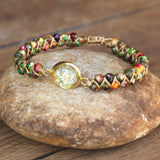 DIY Friendship Orgonite Braided Bracelet Boho Yoga Beaded