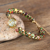 DIY Friendship Orgonite Braided Bracelet Boho Yoga Beaded