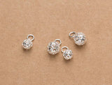 925 Sterling Silver Lucky Ball Charms Auspicious Cloud Dangle Pendants