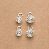 925 Sterling Silver Lucky Ball Charms Auspicious Cloud Dangle Pendants