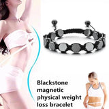 Magnetic Hematite Stone Therapy Bracelet for Weight Loss