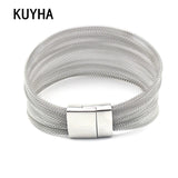 Magnetic Bracelet Silver Stainless Steel Charm Christmas Present