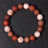 Matte 10mm Beads Bracelet Lucky Round Natural Stone Mineral Beaded Bracelet