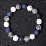 Matte 10mm Beads Bracelet Lucky Round Natural Stone Mineral Beaded Bracelet