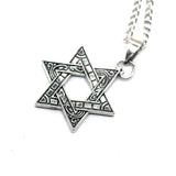 Vintage Star of David Pendant Necklace Long Chain Jewish Gift