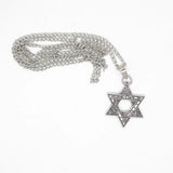 Vintage Star of David Pendant Necklace Long Chain Jewish Gift