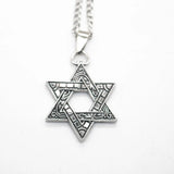 Vintage Star of David Pendant Necklace Long Chain Jewish Gift