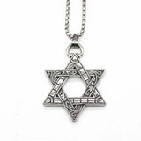 Vintage Star of David Pendant Necklace Long Chain Jewish Gift