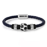 Portable Football Bracelet Solid Braided Bangle Modern Style
