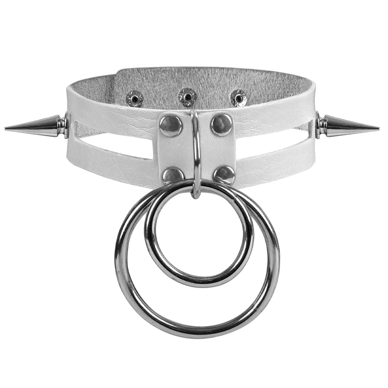 Multicolor Spike Choker Collar Studded Rivets Necklace