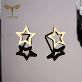 12 Pairs Star Earrings Set Stainless Steel Jewelry Studs