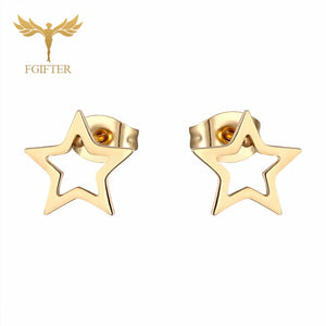 12 Pairs Star Earrings Set Stainless Steel Jewelry Studs