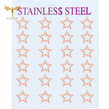 12 Pairs Star Earrings Set Stainless Steel Jewelry Studs