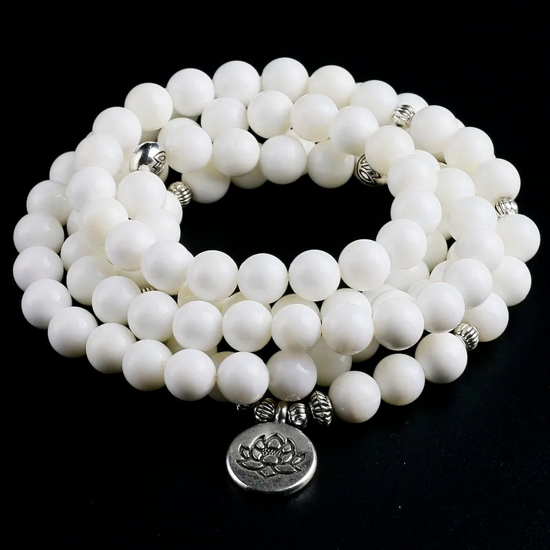 Shell Beads Bracelet Prayer Yoga Meditation Healing Jewelry