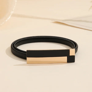 Women Metal Belt Spring Waist Belt Elastic Waistband Dress Decoration