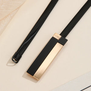 Women Metal Belt Spring Waist Belt Elastic Waistband Dress Decoration