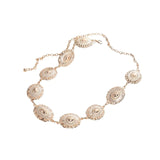 Women Metal Oval Chain Belt Boho Style Graduation Gift with Buckle