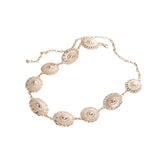 Women Metal Oval Chain Belt Boho Style Graduation Gift with Buckle