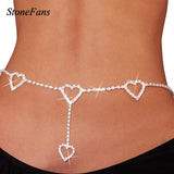 Women Mini Heart Belt Wedding Love Waist Chain Night Club Disco Female