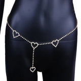 Women Mini Heart Belt Wedding Love Waist Chain Night Club Disco Female