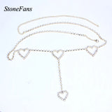 Women Mini Heart Belt Wedding Love Waist Chain Night Club Disco Female