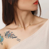 18K Plated Heart Choker Necklace 925 Silver