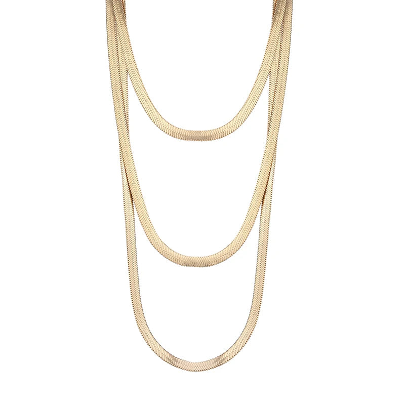 Layer Long Chains Necklace Mix Sweater Necklace Female Collier