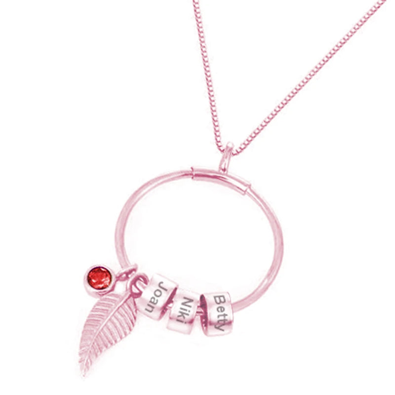 Personalized Rhinestone Leaf Pendant Necklace for Women