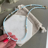 Women Pearl Bead Choker Necklace Steampunk Jewelry