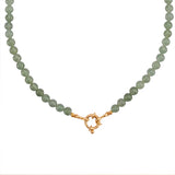 Women Jade Choker Necklace Collar Bohemia Jewelry