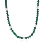 Malachite Beads Choker Necklace for Women and Girls