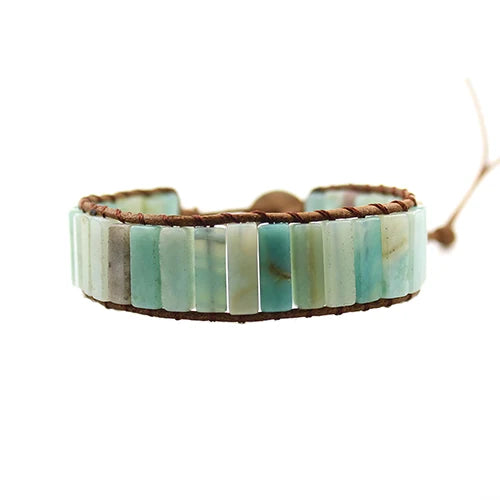 Women Bohemian Wrap Bracelet with Tree of Life Button