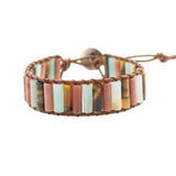 Women Bohemian Wrap Bracelet with Tree of Life Button