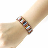 Women Bohemian Wrap Bracelet with Tree of Life Button