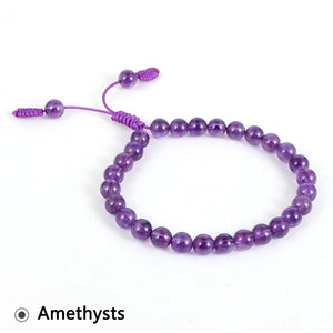 Natural Stone Amethysts Turquoises Bracelet Strawberry Crystal Fluorite Apatite