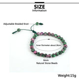 Natural Stone Amethysts Turquoises Bracelet Strawberry Crystal Fluorite Apatite