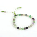 Natural Stone Amethysts Turquoises Bracelet Strawberry Crystal Fluorite Apatite