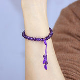 Natural Stone Amethysts Turquoises Bracelet Strawberry Crystal Fluorite Apatite