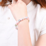 Mixed Morganite Stone Beads Bracelet 6-10mm Healing Bracelet