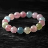 Mixed Morganite Stone Beads Bracelet 6-10mm Healing Bracelet