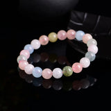 Mixed Morganite Stone Beads Bracelet 6-10mm Healing Bracelet