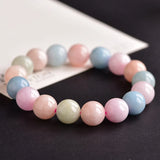 Mixed Morganite Stone Beads Bracelet 6-10mm Healing Bracelet