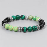 Malachites Aquamarine Beads Bracelet Elastic Charm Bracelets