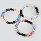 Malachites Aquamarine Beads Bracelet Elastic Charm Bracelets