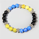 Malachites Aquamarine Beads Bracelet Elastic Charm Bracelets