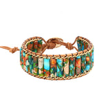 Women Chakra Bracelets Beaded Leather Boho Bracelet